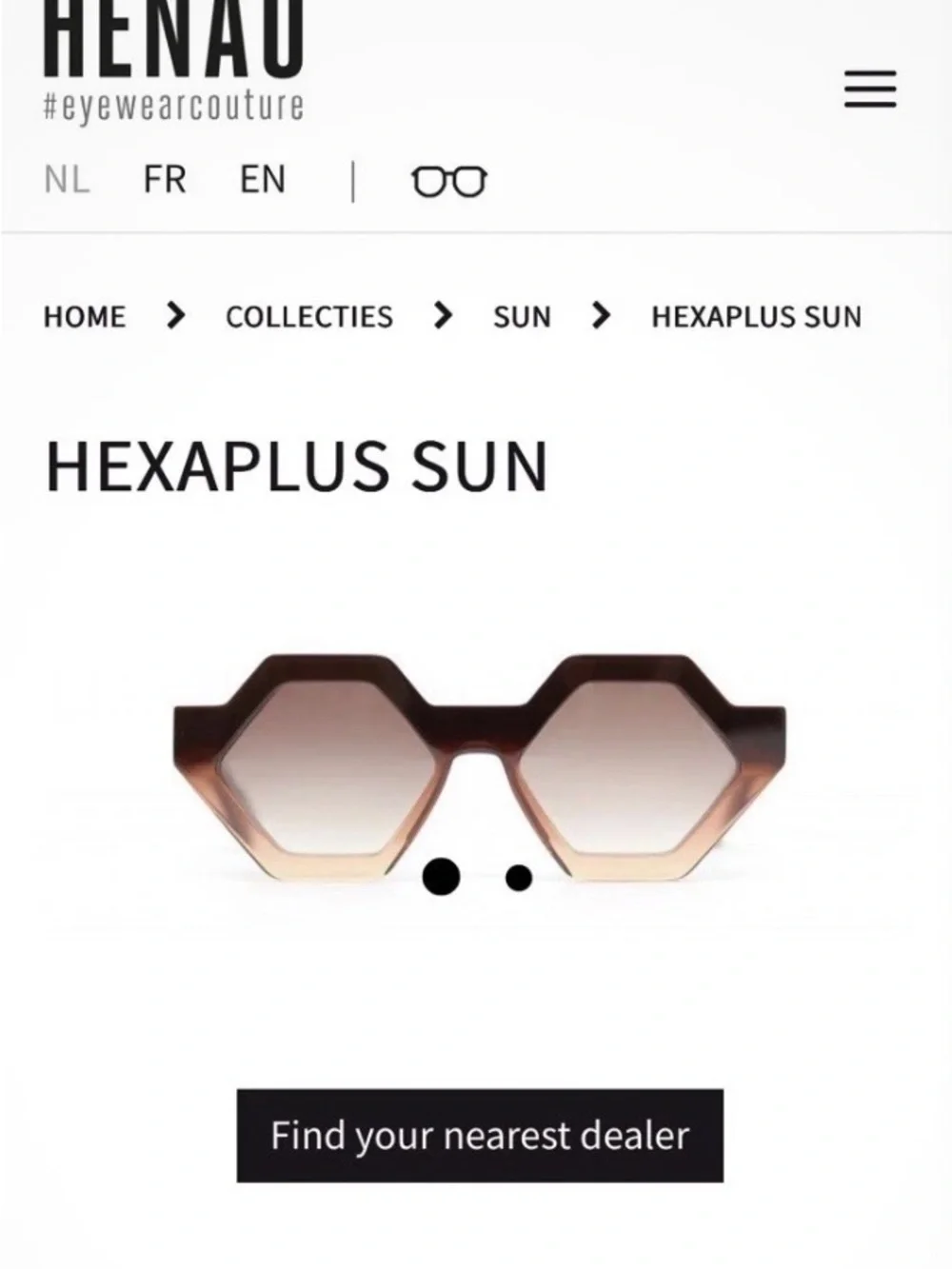 Hexaplus Sun Women's Hexagon Sunglasses in Brown Gradient